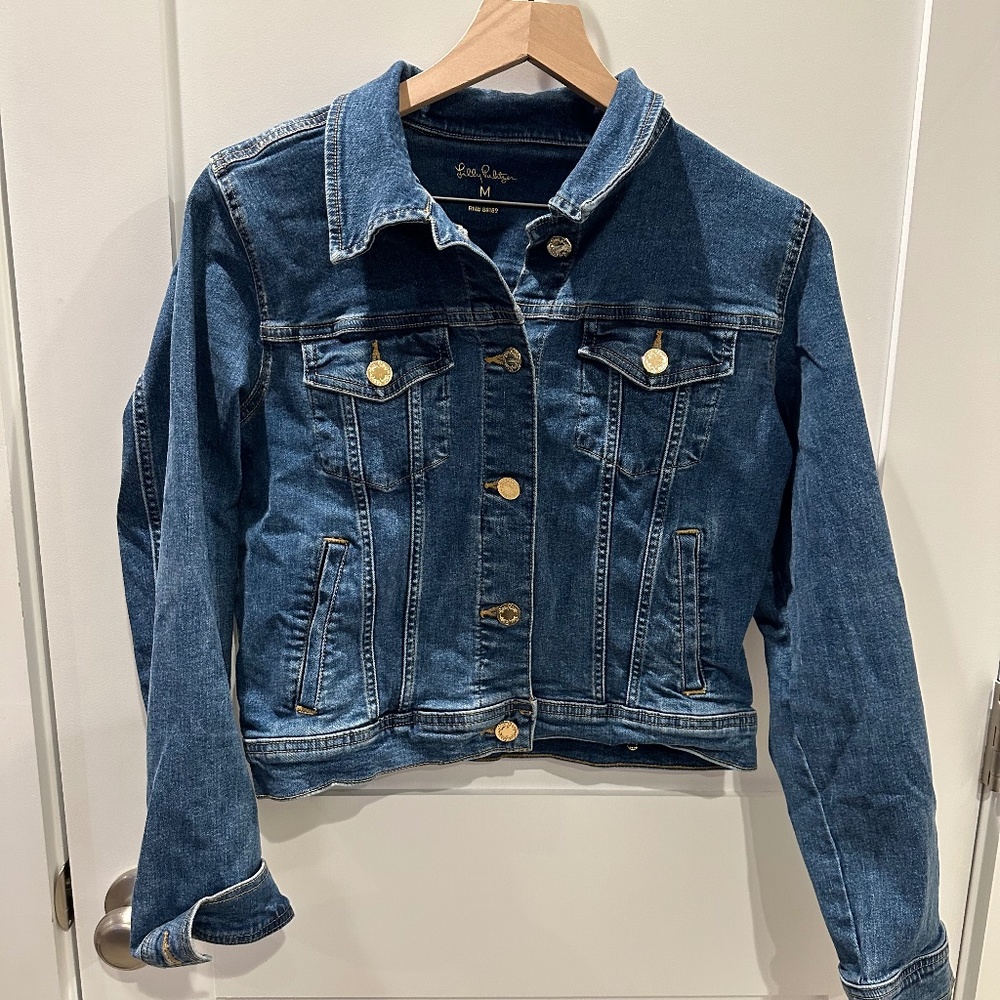 Lilly Pulitzer Like New Denim Seaspray Jacket
